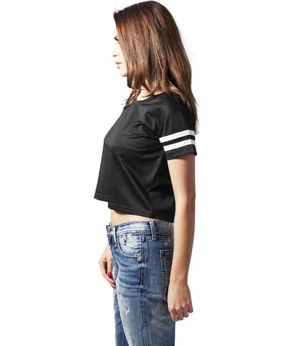 Ladies Mesh Short Tee black-white 3